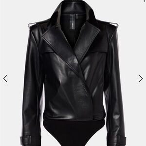 Norma Kamali Black Bodysuit Jacket